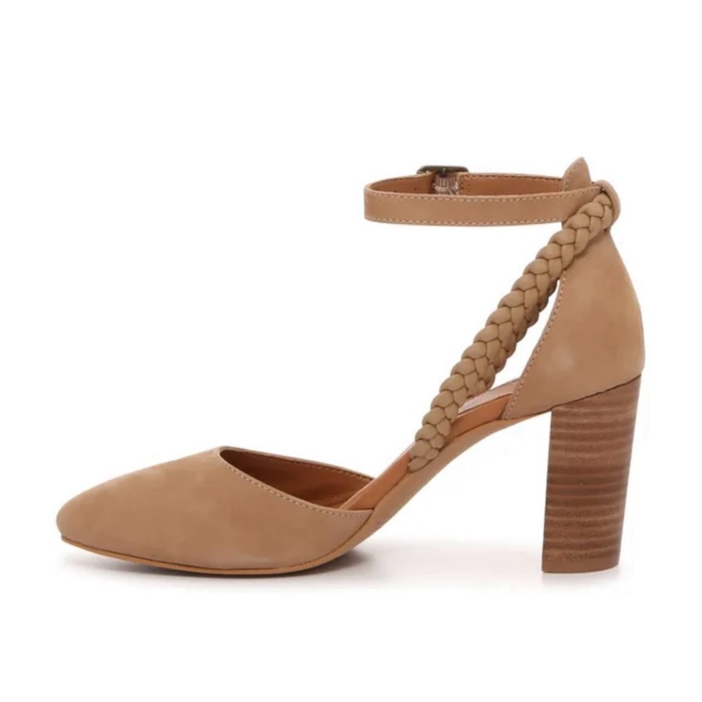 Braided Strap Tan Women's Heels